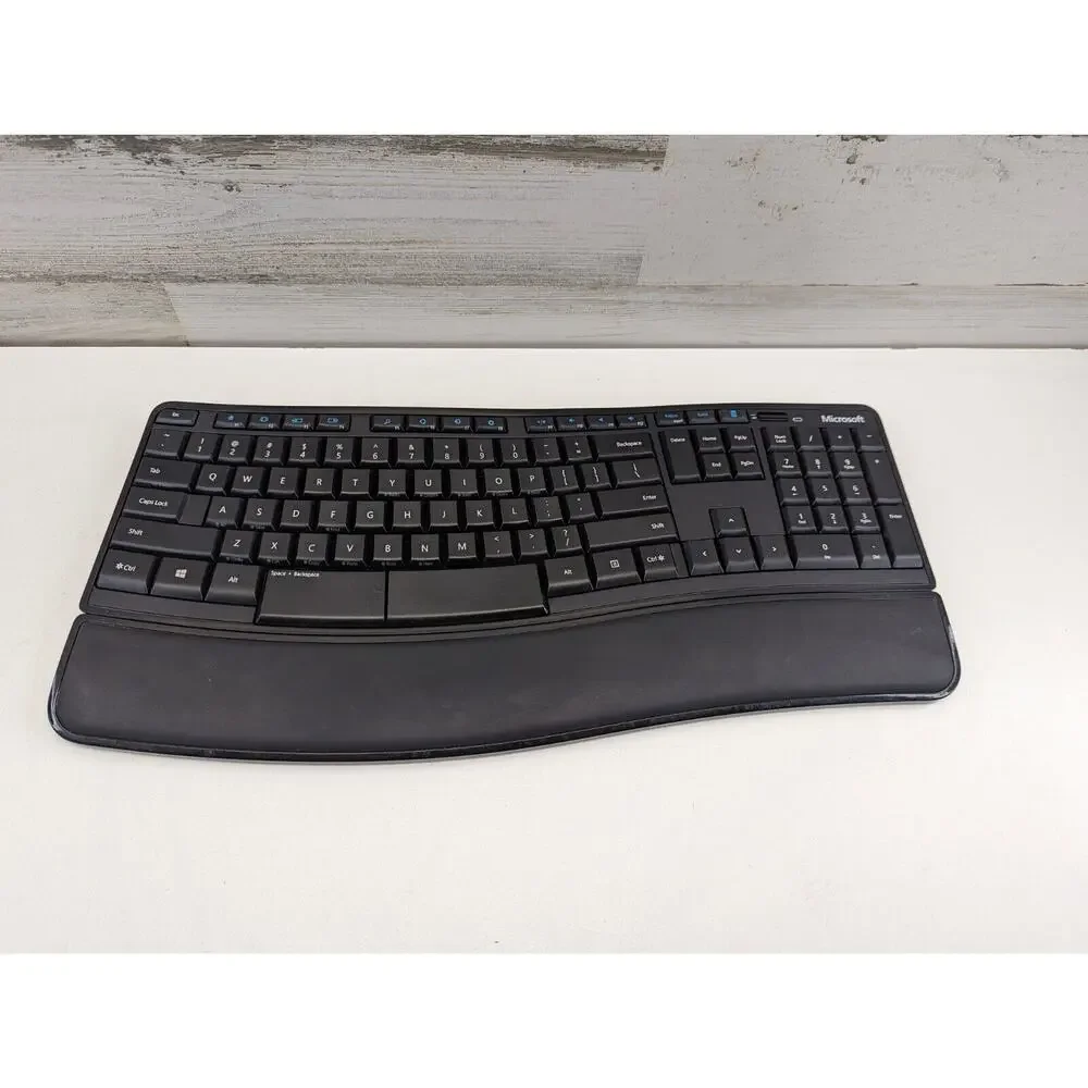 Microsoft Sculpt Comfort Wireless Keyboard With Wrist Rest KGR1173 No Dongle